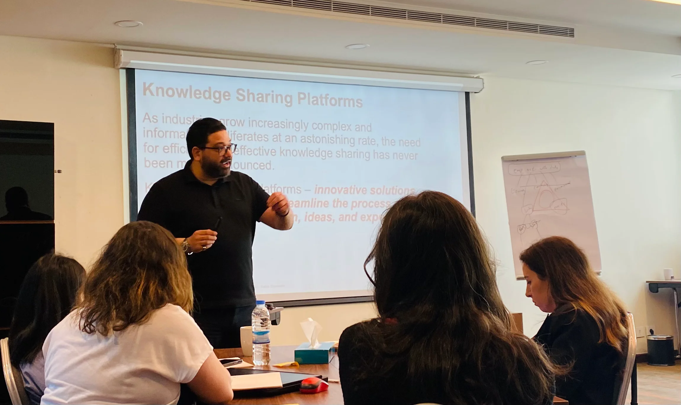 Leading a knowledge management workshop for Employment Promotion in Lebanon partners