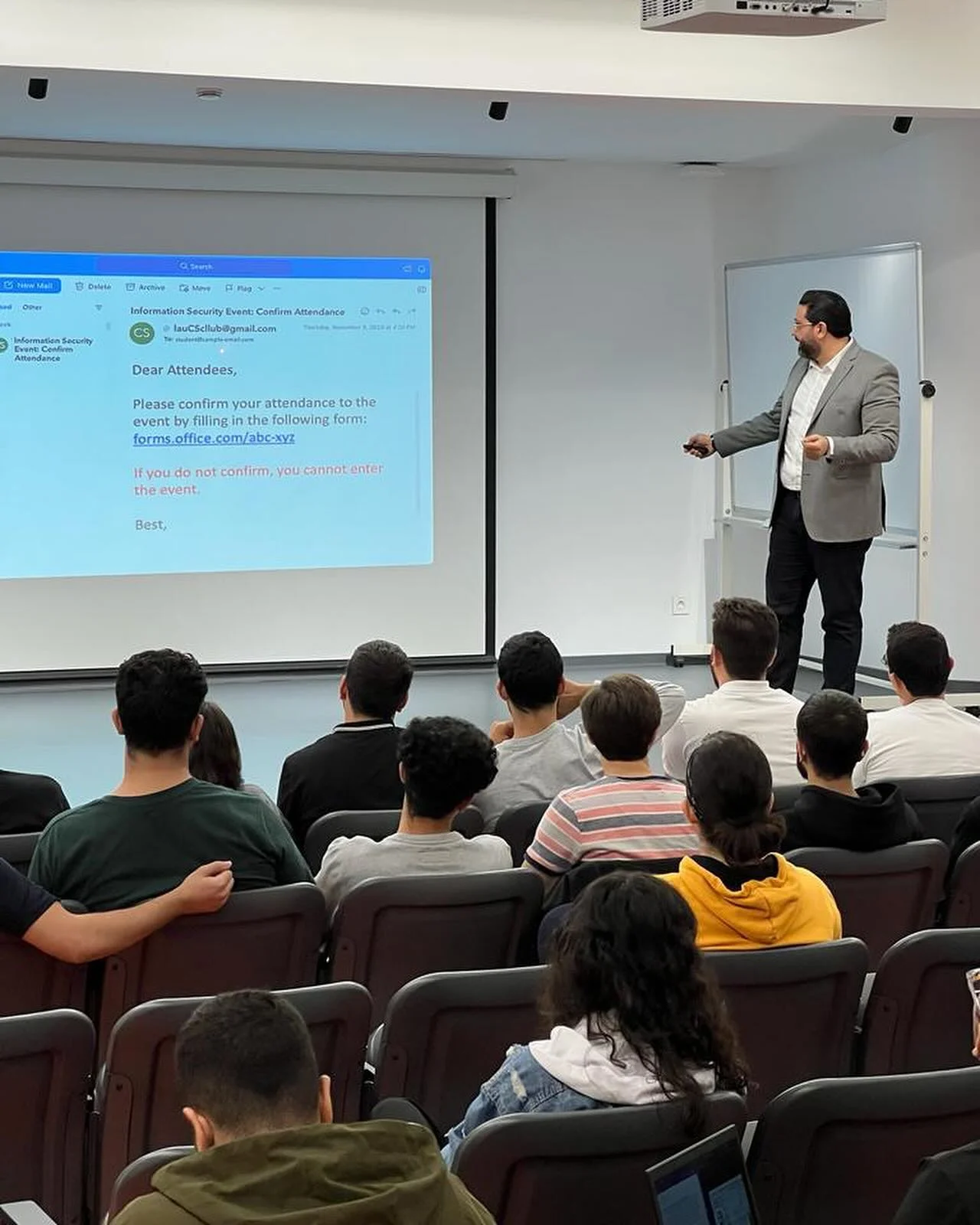 Demonstrating a cybersecurity risk to LAU students
